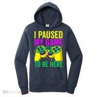 I Paused My Game To Be Here Video Game Beads Mardi Gras Women's Hoodie thumb 0