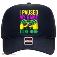 I Paused My Game To Be Here Video Game Beads Mardi Gras Hat thumb 0