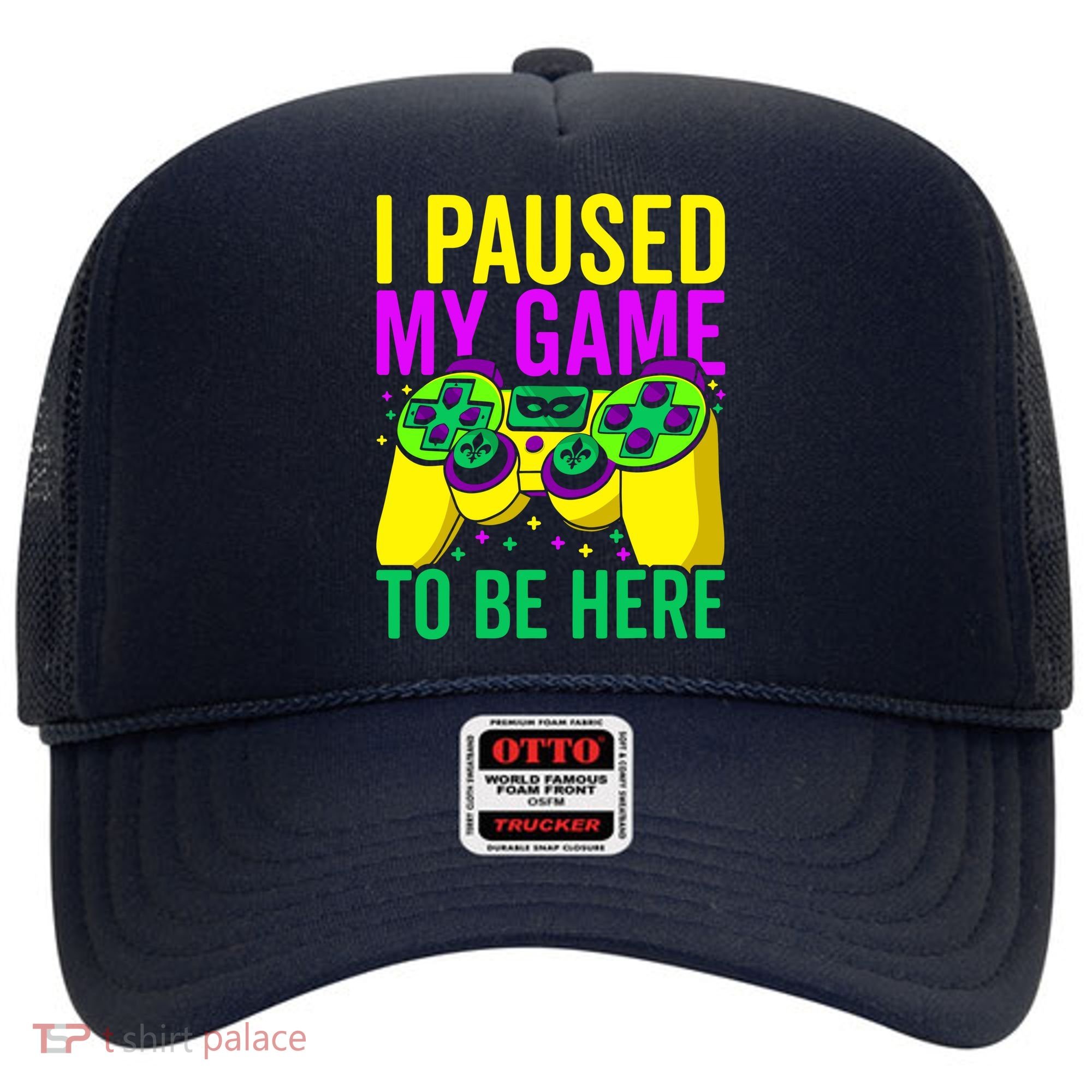 I Paused My Game To Be Here Video Game Beads Mardi Gras Hat