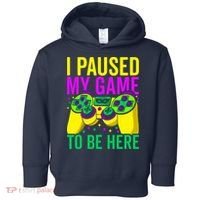 I Paused My Game To Be Here Video Game Beads Mardi Gras Toddler Hoodie thumb 0