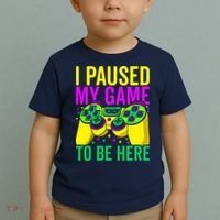 I Paused My Game To Be Here Video Game Beads Mardi Gras Toddler T-Shirt thumb 2