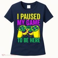 I Paused My Game To Be Here Video Game Beads Mardi Gras Women's T-Shirt thumb 0