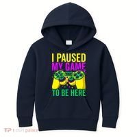I Paused My Game To Be Here Video Game Beads Mardi Gras Kids Hoodie thumb 0