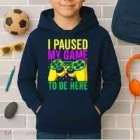 I Paused My Game To Be Here Video Game Beads Mardi Gras Kids Hoodie thumb 2