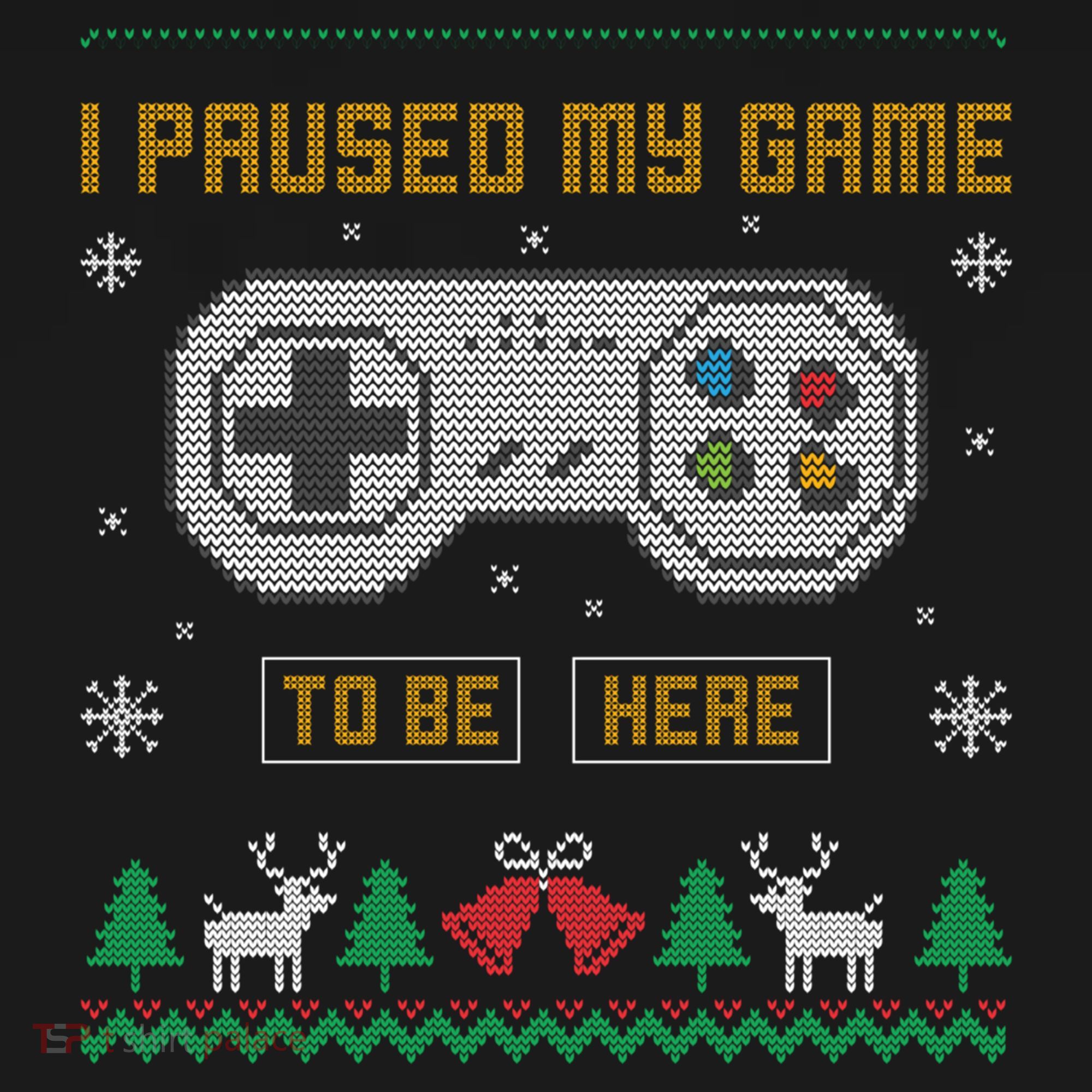 I Paused My Game To Be Here Gaming Ugly Christmas Sweater Gift Women's Hoodie