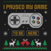 I Paused My Game To Be Here Gaming Ugly Christmas Sweater Gift Ornament thumb 1