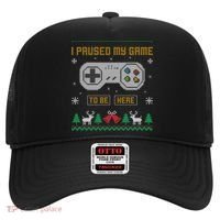 I Paused My Game To Be Here Gaming Ugly Christmas Sweater Gift Hat thumb 0