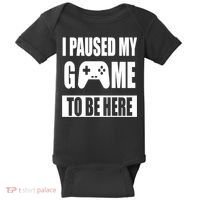 I Paused My Game To Be Here Baby Bodysuit thumb 0