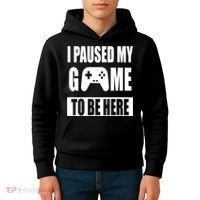 I Paused My Game To Be Here Kids Hoodie thumb 4