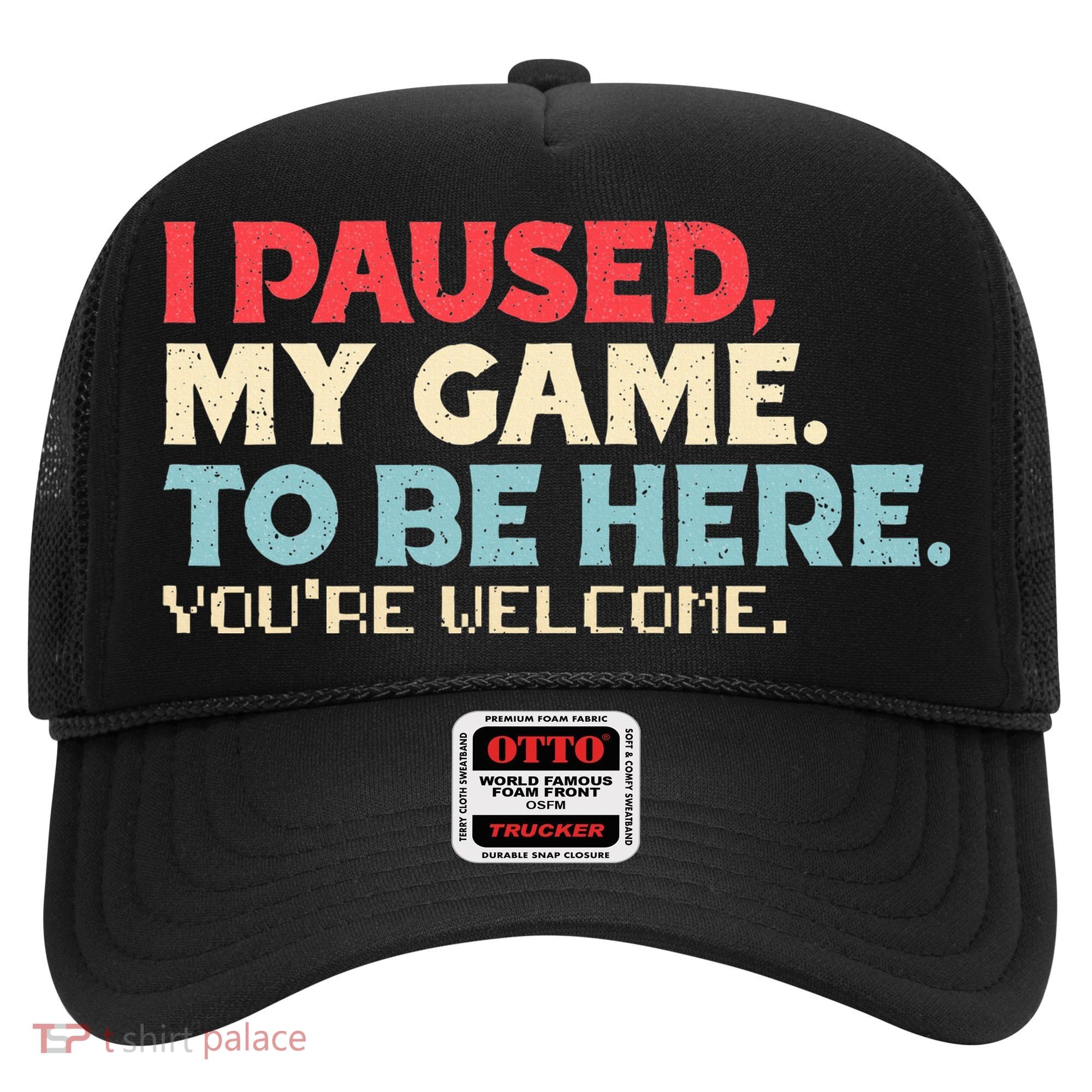 I Paused My Game To Be Here You're Welcome gift Hat