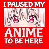 I Paused My Anime To Be Here Otaku Anime Merch Gift Santa Hat thumb 1