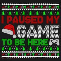 I Paused My Game To Be Here Christmas Gamer Ugly Gift Ornament thumb 1