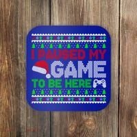 I Paused My Game To Be Here Christmas Gamer Ugly Gift Coaster thumb 0