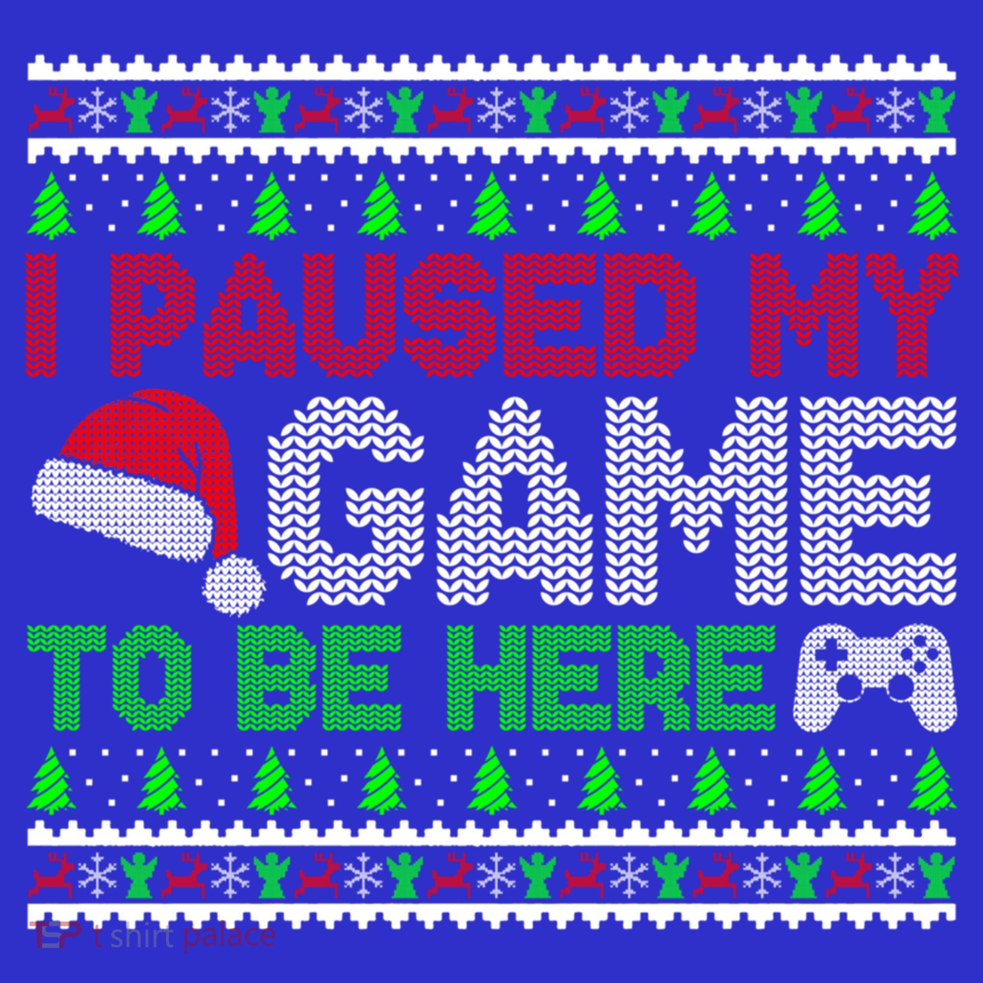 I Paused My Game To Be Here Christmas Gamer Ugly Gift Baby Bodysuit