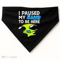 I Paused My Flug To Be Here USA-Made Doggie Bandana thumb 0
