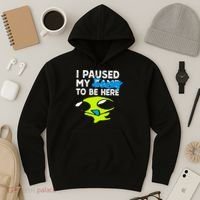 I Paused My Flug To Be Here Hoodie thumb 3