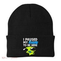 I Paused My Flug To Be Here Beanie thumb 0