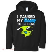 I Paused My Flug To Be Here Toddler Hoodie thumb 0