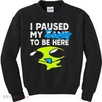 I Paused My Flug To Be Here Kids Sweatshirt thumb 0