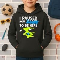I Paused My Flug To Be Here Kids Hoodie thumb 2