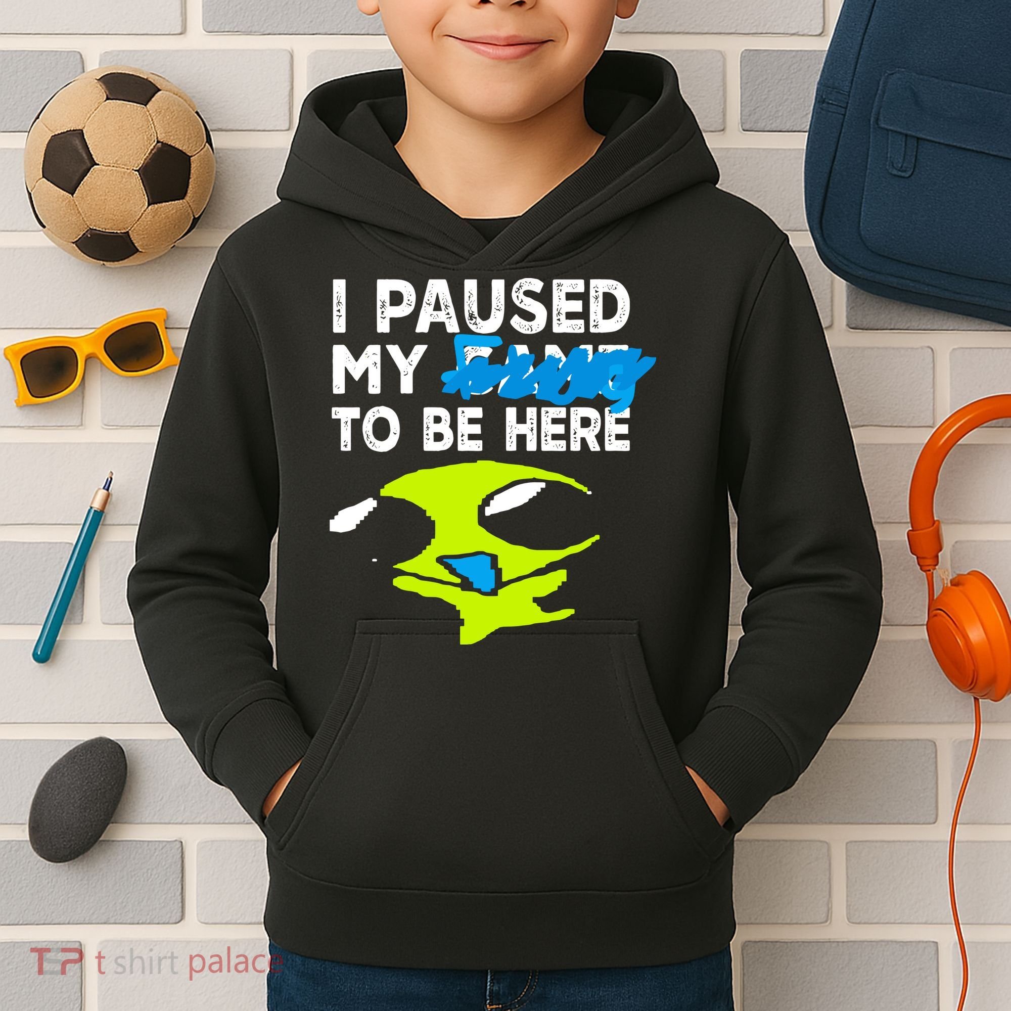 I Paused My Flug To Be Here Kids Hoodie