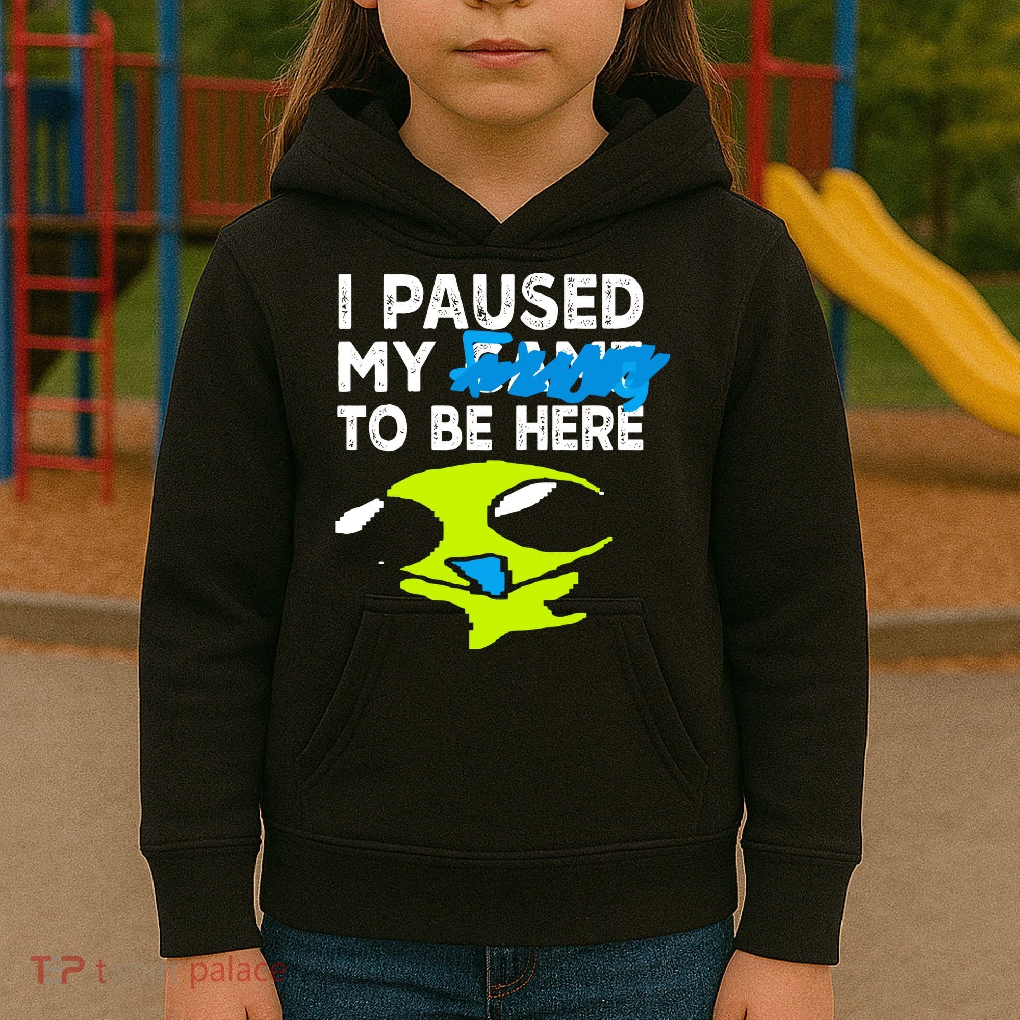 I Paused My Flug To Be Here Kids Hoodie