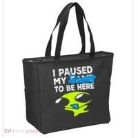 I Paused My Flug To Be Here Tote Bag thumb 2