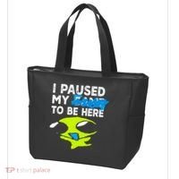 I Paused My Flug To Be Here Tote Bag thumb 3