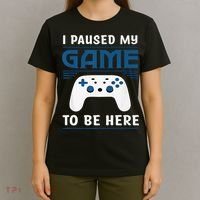 I Paused My Game To Be Here  Boys Funny Gamer Video Game T-Shirt thumb 4