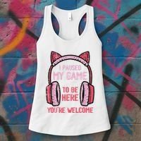 I Paused My Game To Be Here YouRe Welcome Retro Gamer Women's Tank Top thumb 3