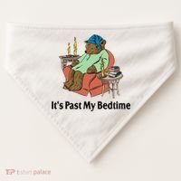 Its Past My Bedtime Funny Bear USA-Made Doggie Bandana thumb 0