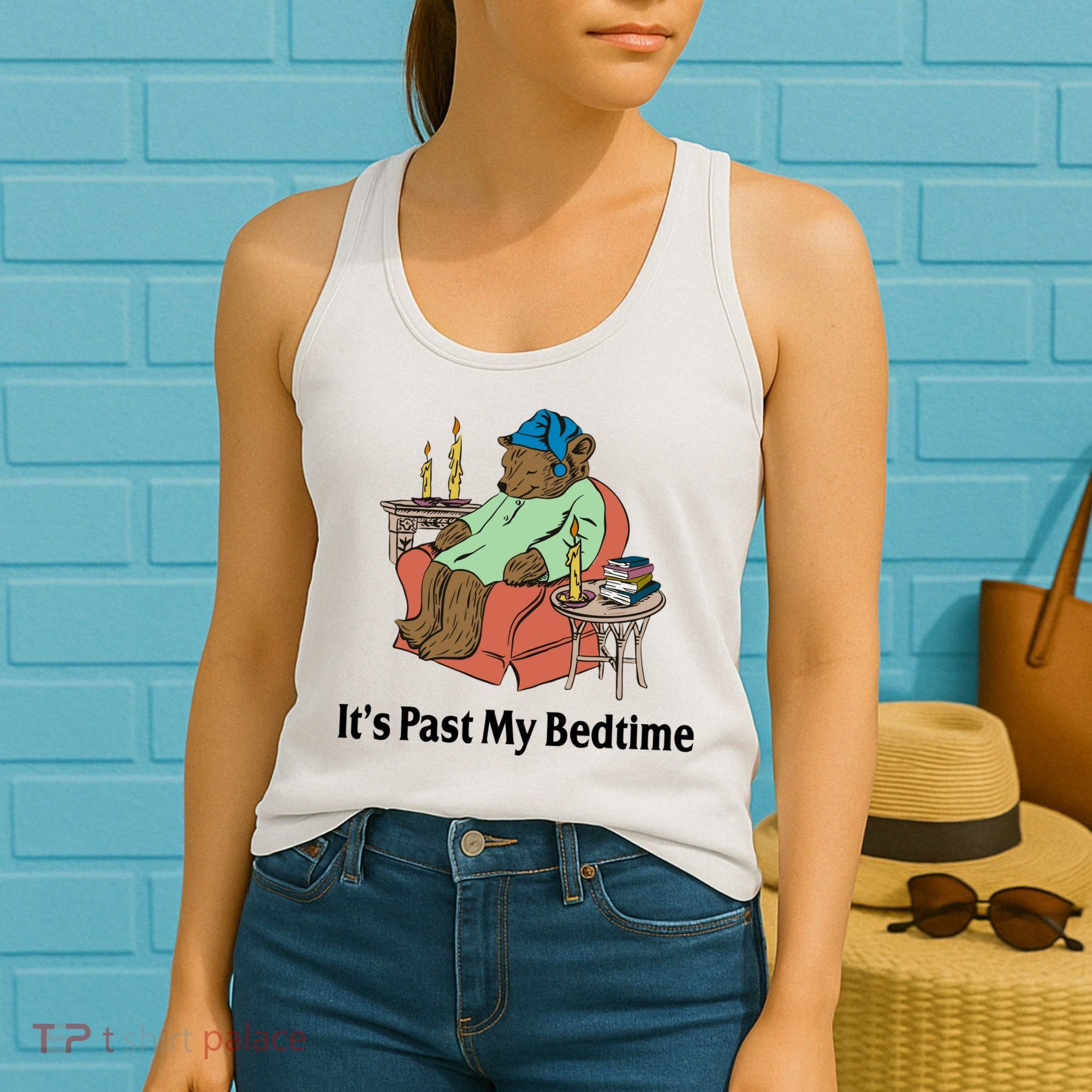 Its Past My Bedtime Funny Bear Women's Tank Top