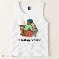 Its Past My Bedtime Funny Bear Tank Top thumb 2
