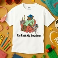 Its Past My Bedtime Funny Bear Kids T-Shirt thumb 3