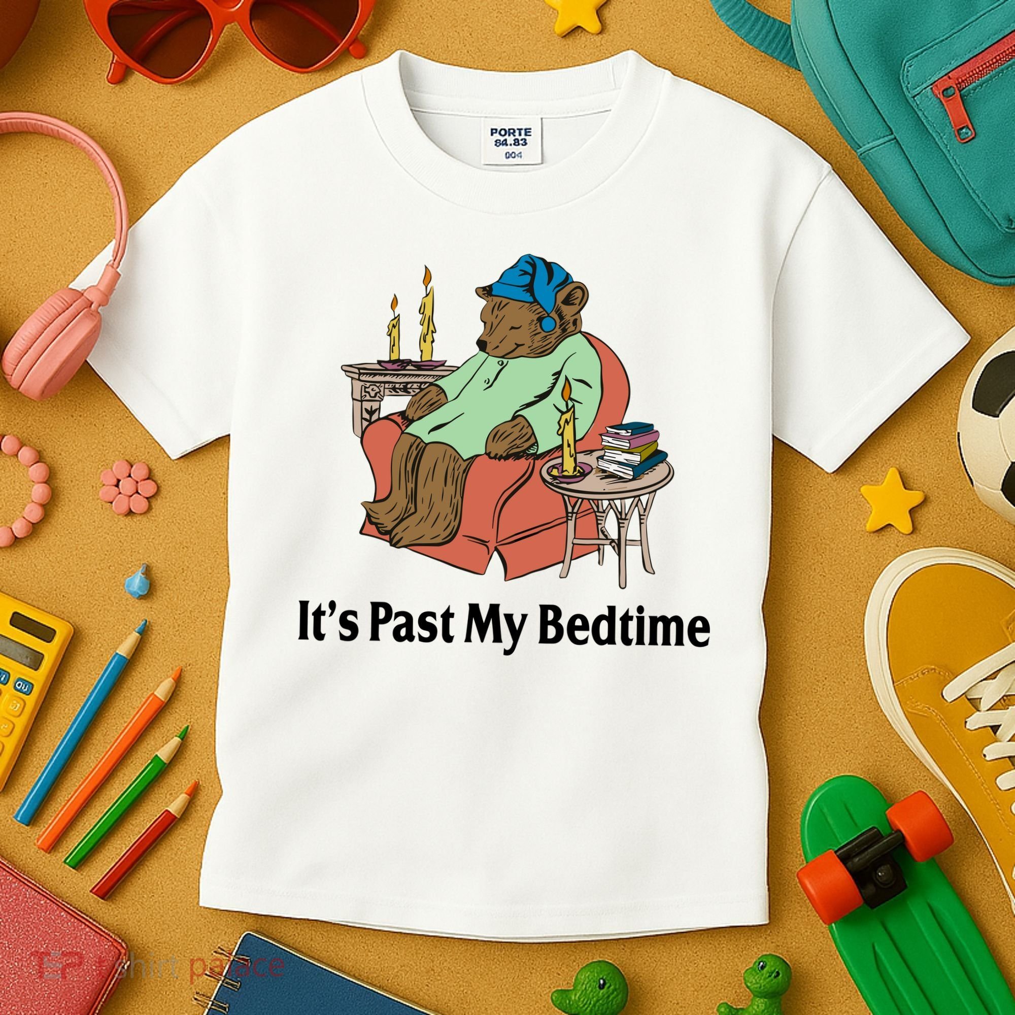 Its Past My Bedtime Funny Bear Kids T-Shirt