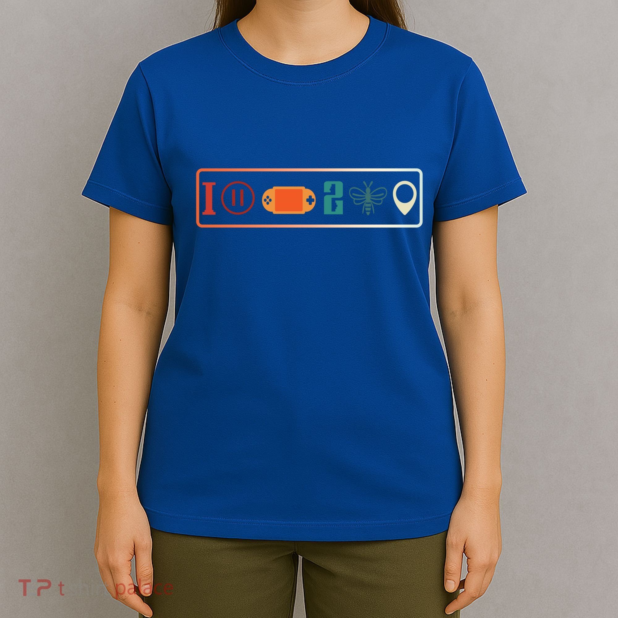 I Paused My Game To Be Here Icons Cool Gaming Retro Vintage Meaningful Gift T-Shirt