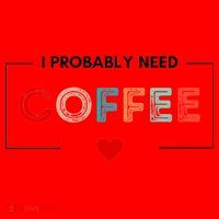I Probably Need Coffee Funny Coffee Lover Santa Hat thumb 1