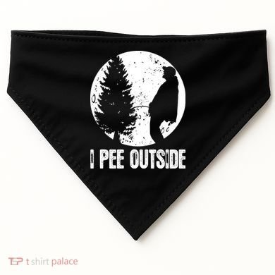 I Pee Outside Inappropriate USA-Made Doggie Bandana