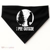 I Pee Outside Inappropriate USA-Made Doggie Bandana thumb 0