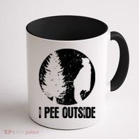 I Pee Outside Inappropriate Coffee Mug thumb 1