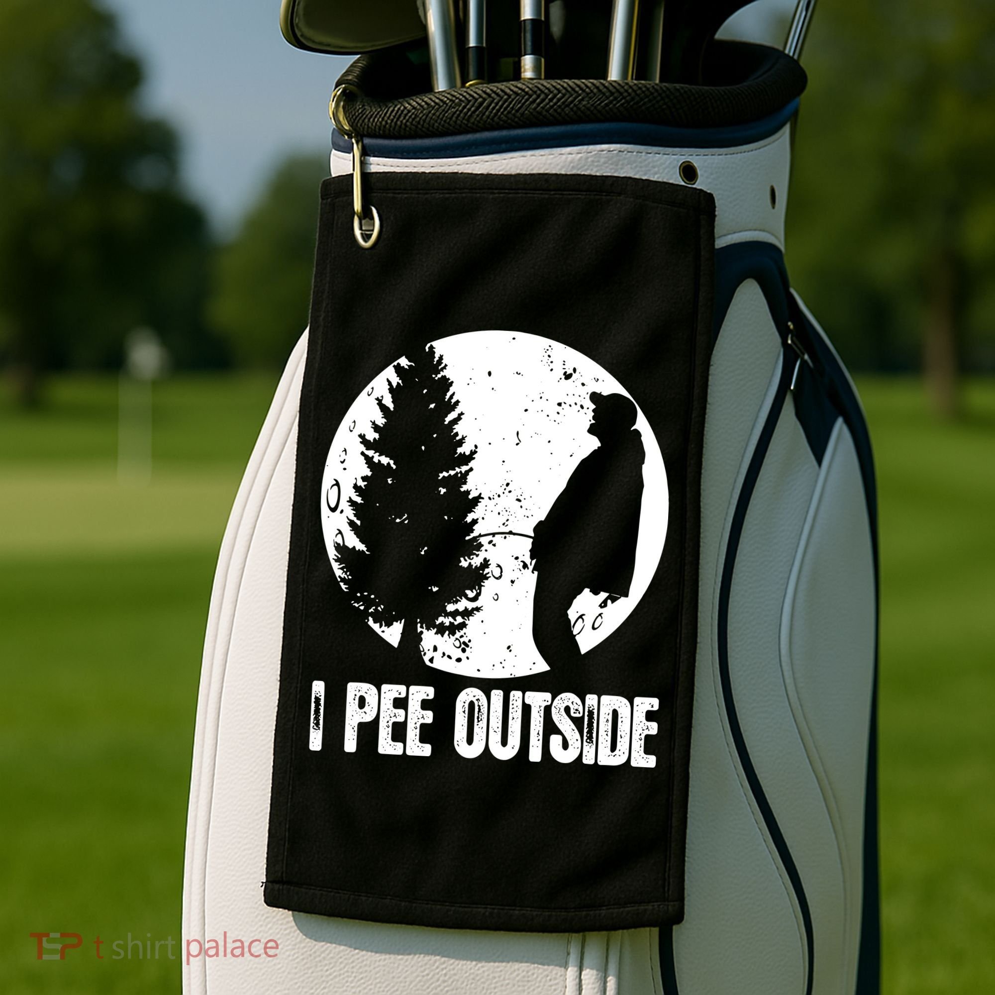 I Pee Outside Inappropriate Golf Towel