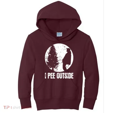 I Pee Outside Inappropriate Kids Hoodie