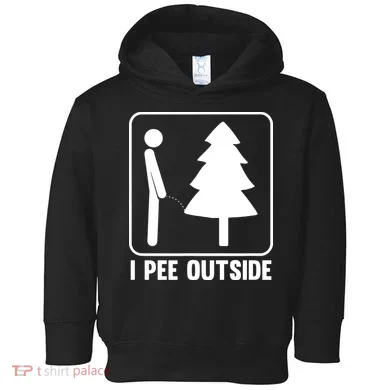 I Pee Outside Toddler Hoodie