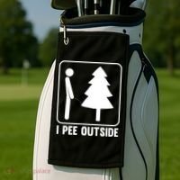 I Pee Outside Golf Towel thumb 2