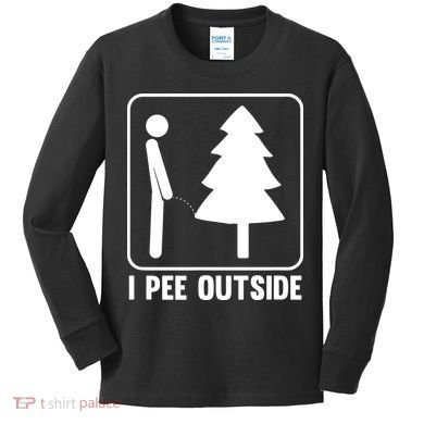 I Pee Outside Kids Long Sleeve Shirt