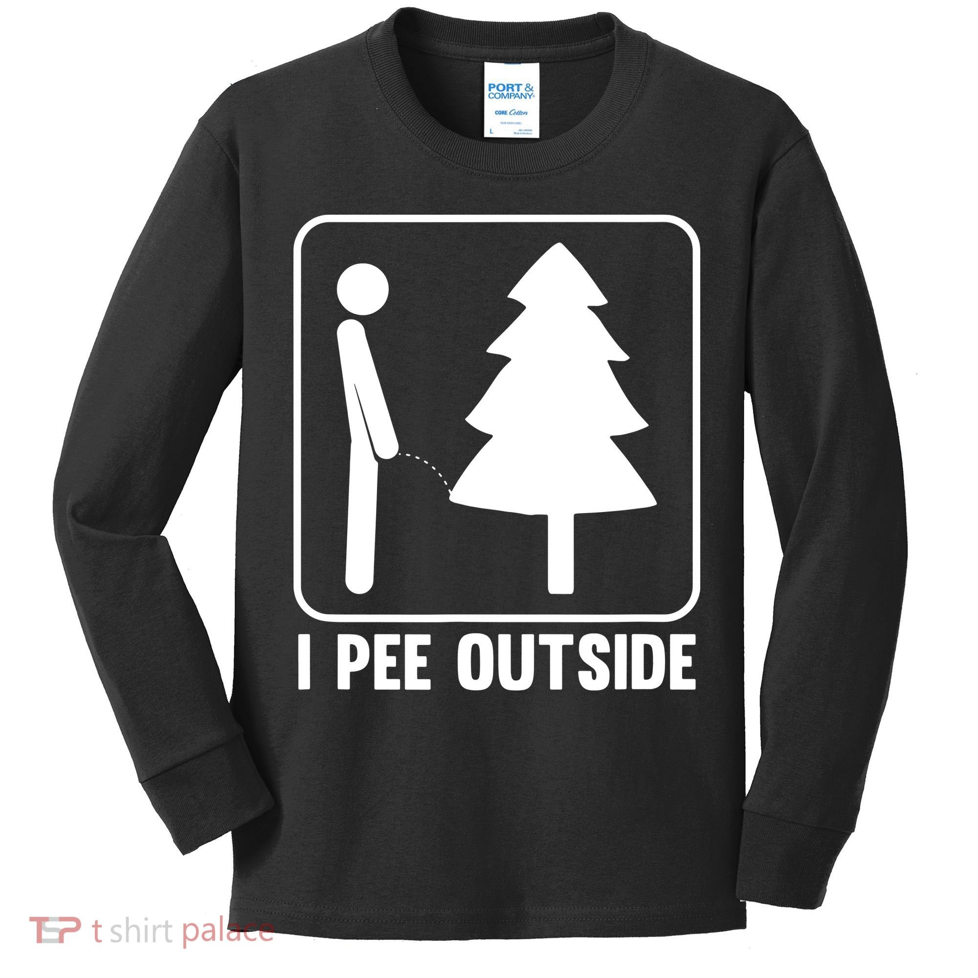 I Pee Outside Kids Long Sleeve Shirt