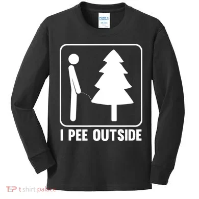 I Pee Outside Kids Long Sleeve Shirt