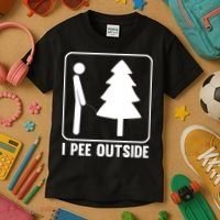 I Pee Outside Kids T-Shirt thumb 3