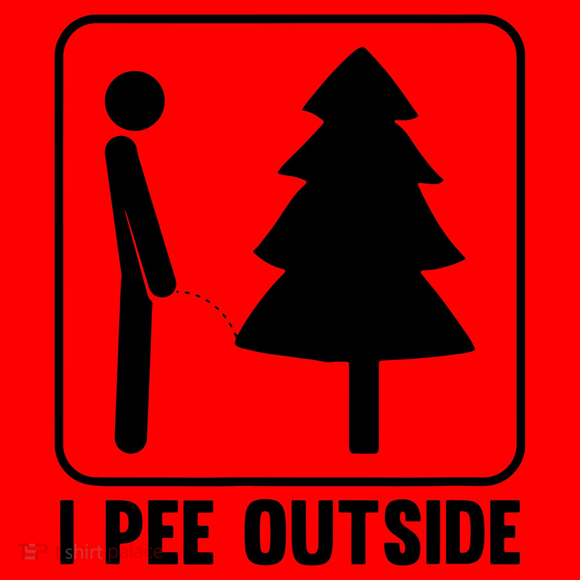 I Pee Outside Santa Hat