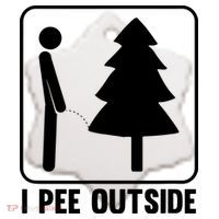 I Pee Outside Ceramic Ornament thumb 2